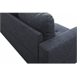 Pemberly Row L Shaped Black Gray Couch with Ottoman(Pillows Included) Microfiber