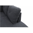 Pemberly Row L Shaped Black Gray Couch with Ottoman(Pillows Included) Microfiber