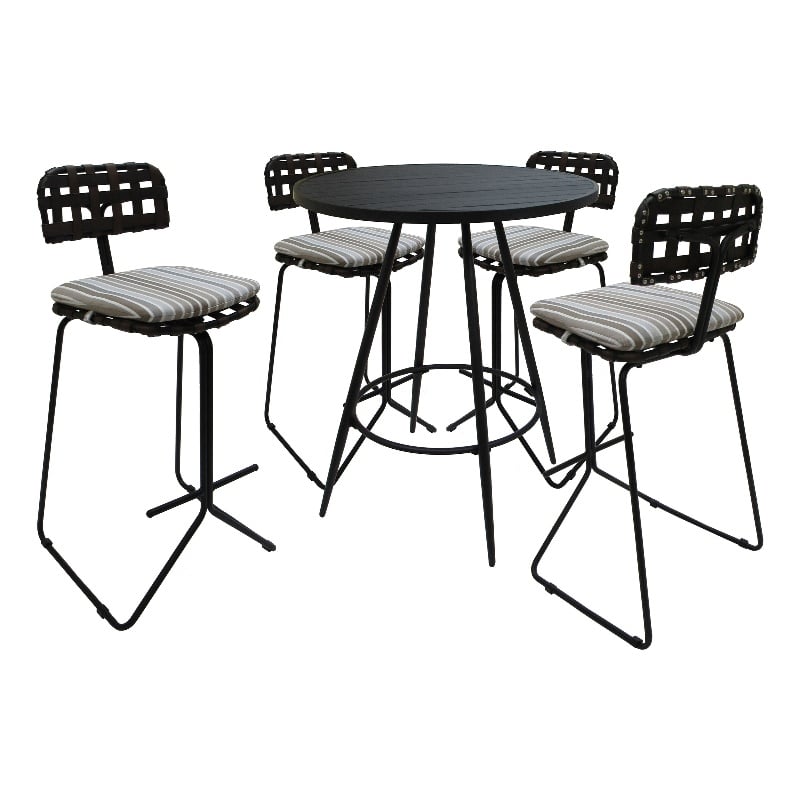 Pemberly Row Outdoor/Indoor Metal Pub Set-30