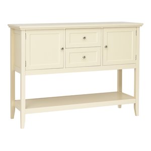 Pemberly Row MDF & Pine Wood Sideboard w/ Drawers & Storage Cabinets in Beige