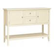 Pemberly Row MDF & Pine Wood Sideboard w/ Drawers & Storage Cabinets in Beige