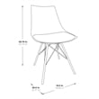 Pemberly Row Chair in White Faux Leather with Gold Chrome Base