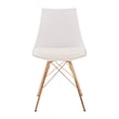 Pemberly Row Chair in White Faux Leather with Gold Chrome Base