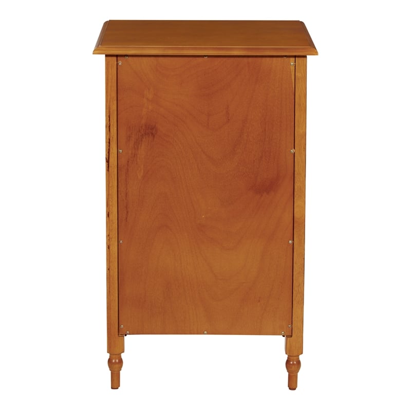 Pemberly Row Modern 2 Drawer Wood File Cabinet in Antique Cherry