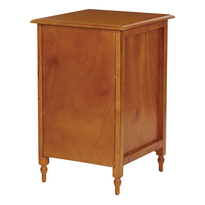 Pemberly Row Modern 2 Drawer Wood File Cabinet in Antique Cherry