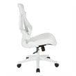 Pemberly Row White Screen Back Manager's Chair in White Faux Leather