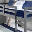 Pemberly Row Contemporary Wood Frame Loft Bed in Gray Finish