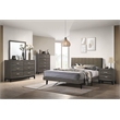 Pemberly Row Modern Wood Queen Bed in Brown and Weathered Gray