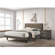 Pemberly Row Modern Wood Queen Bed in Brown and Weathered Gray