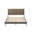 Pemberly Row Modern Wood Queen Bed in Brown and Weathered Gray
