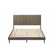 Pemberly Row Modern Wood Queen Bed in Brown and Weathered Gray