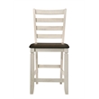 Pemberly Row Wood Counter Height Chair in Tan and Antique White