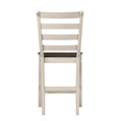 Pemberly Row Wood Counter Height Chair in Tan and Antique White