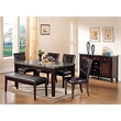 Pemberly Row Modern Side Chair in Espresso and Walnut (Set of 2)