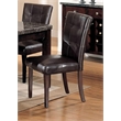 Pemberly Row Modern Side Chair in Espresso and Walnut (Set of 2)