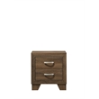 Pemberly Row Contemporary Wood 2-Drawer Bedroom Nightstand in Oak