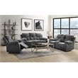 Pemberly Row Chenille Motion Reclining Loveseat with Console in Gray