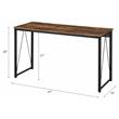 Pemberly Row Wood Rectangle Top Writing Desk in Weathered Oak and Black