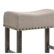 Pemberly Row Counter Height Stool in Tan Linen and Weathered Gray (Set of 2)