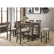 Pemberly Row Counter Height Chair in Tan Linen and Weathered Gray (Set of 2)