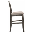 Pemberly Row Counter Height Chair in Tan Linen and Weathered Gray (Set of 2)