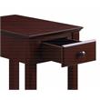 Pemberly Row Wood Accent Table with Storage Drawer and 1 Tier Shelf in Espresso