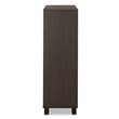 Pemberly Row Wood Rectangular Chest with 5 Storage Drawers in Walnut & Espresso