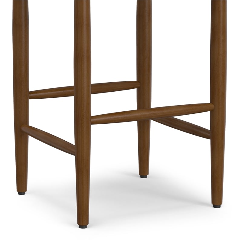 Pemberly Row 29 inch Bar Stool in Black Vegan Faux Leather & Fully Assembled