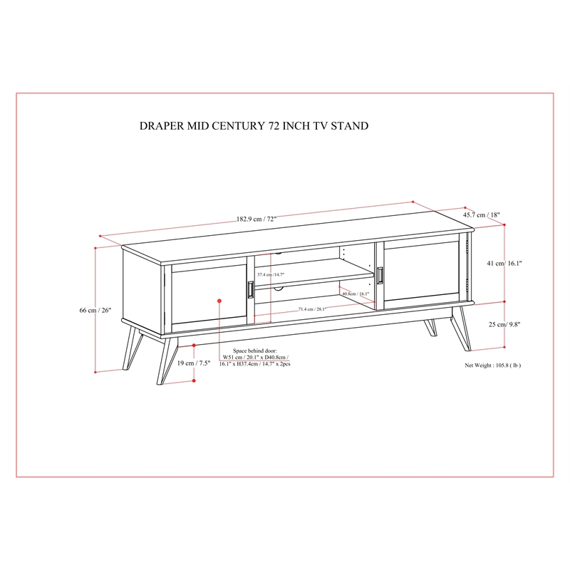 Pemberly Row SOLID HARDWOOD 72