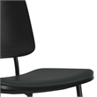 Pemberly Row Modern Urban Dining Chair (Set of 2) in Black Vegan Faux Leather