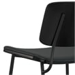 Pemberly Row Modern Urban Dining Chair (Set of 2) in Black Vegan Faux Leather