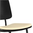 Pemberly Row Modern Urban Dining Chair (Set of 2) in Cream Vegan Faux Leather