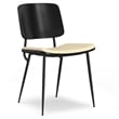 Pemberly Row Modern Urban Dining Chair (Set of 2) in Cream Vegan Faux Leather