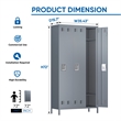 Pemberly Row Metal Locker with 3 Door for School and Employee Light Gray
