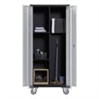 Pemberley Row Metal Black+Gray Storage Cabinet Lockable 16