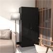 Pemberly Row Metal Garage Storage Cabinet w/ Doors & Lock Steel Locking in Black
