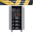 Pemberly Row Metal Tool Storage Cabinet with Pegboard & Shelves in Gray & Black