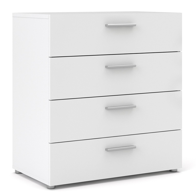 Pemberly Row 2-Piece Set with 8 Drawer Double Dresser & 4 Drawer Chest in White