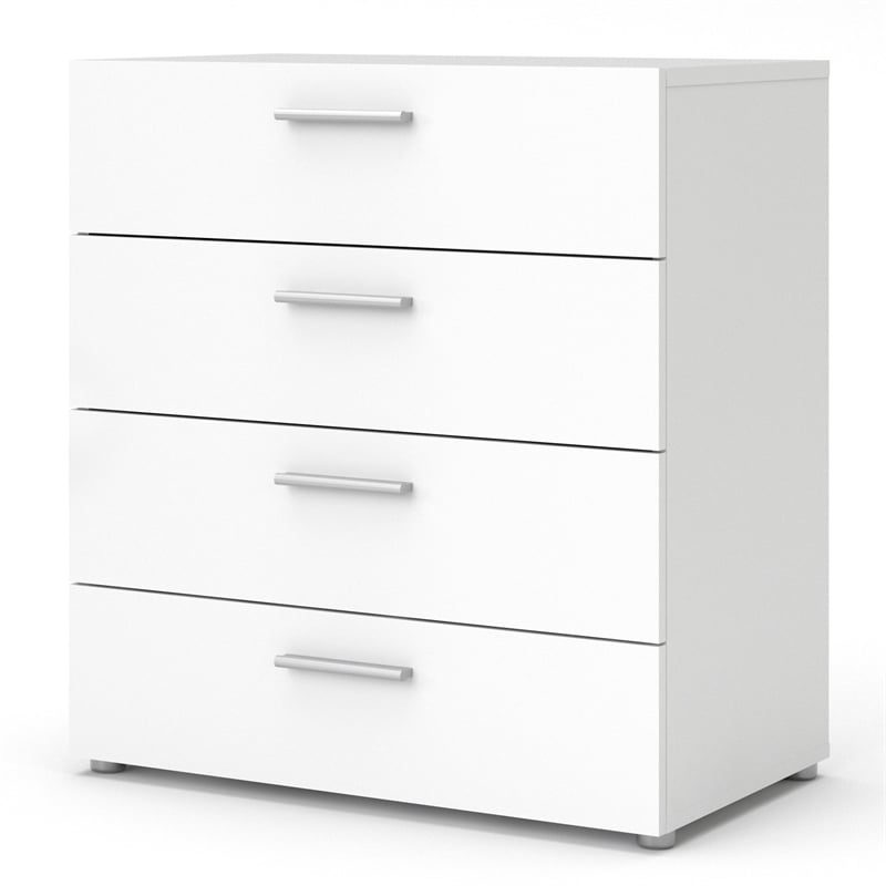 Pemberly Row 2-Piece Set with 8 Drawer Double Dresser & 4 Drawer Chest in White