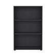 Pemberly Row Contemporary Adjustable 3 Shelf Bookcase in Matte Grey