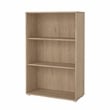 Pemberly Row Contemporary Adjustable 3 Shelf Bookcase in Jackson Hickory