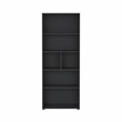 Pemberly Row Adjustable 6 Shelf Open Storage Bookcase in Matte Grey