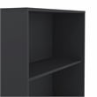 Pemberly Row Adjustable 6 Shelf Open Storage Bookcase in Matte Grey