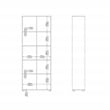 Pemberly Row Adjustable 6 Shelf Open Storage Bookcase in Matte Grey