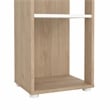 Pemberly Row Tall Open Storage 5 Shelf Bookcase in Hickory and White