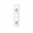 Pemberly Row Tall Open Storage 5 Shelf Bookcase in Hickory and White