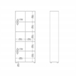 Pemberly Row Adjustable 6 Shelf Bookcase Open Storage Bookshelf in Hickory