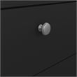 Pemberly Row Home Office Writing Desk with 3 Storage Drawers in Black Matte