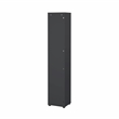 Pemberly Row Tall Open Storage 5 Shelf Bookcase in Matte Grey & Jackson Hickory