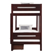 Pemberly Row Transitional Wooden Frame Twin over Twin Bunk Bed in Espresso